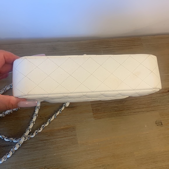 Chanel white caviar medium classic - Picture 8 of 12